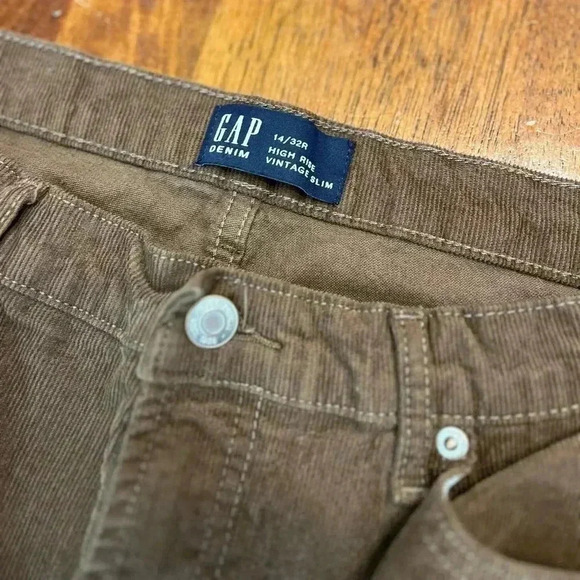 Gap high rise Vintage slim corduroy pants sz 14 - Picture 3 of 5